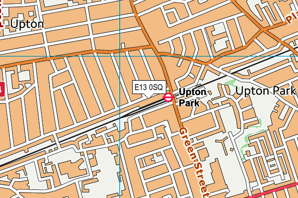 E13 0SQ map - OS VectorMap District (Ordnance Survey)