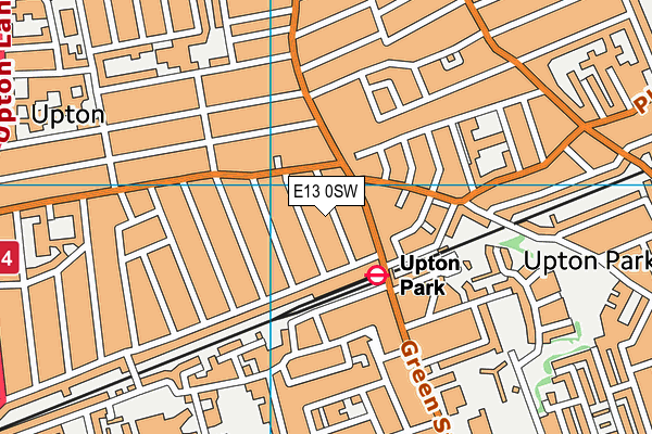 E13 0SW map - OS VectorMap District (Ordnance Survey)