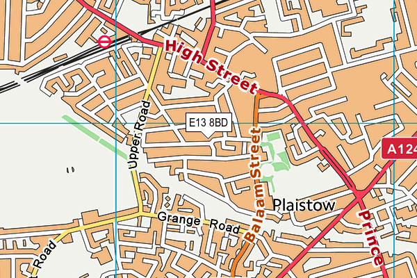 E13 8BD map - OS VectorMap District (Ordnance Survey)