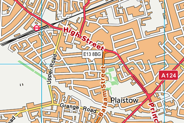 E13 8BG map - OS VectorMap District (Ordnance Survey)