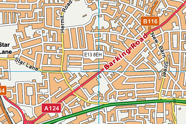 E13 8EH map - OS VectorMap District (Ordnance Survey)