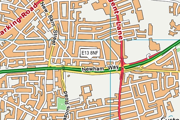 E13 8NF map - OS VectorMap District (Ordnance Survey)