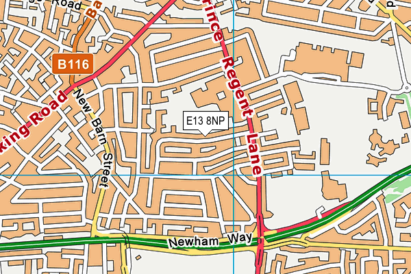 E13 8NP map - OS VectorMap District (Ordnance Survey)