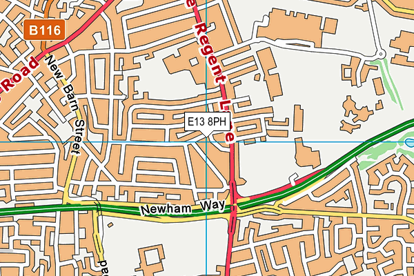 E13 8PH map - OS VectorMap District (Ordnance Survey)