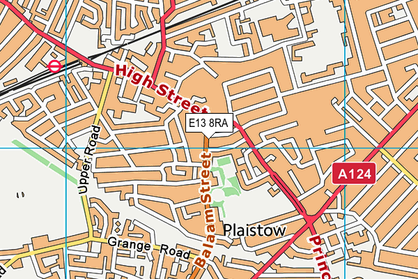 E13 8RA map - OS VectorMap District (Ordnance Survey)