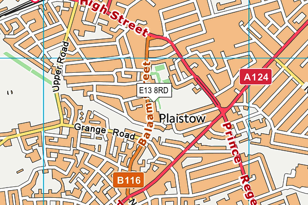 E13 8RD map - OS VectorMap District (Ordnance Survey)