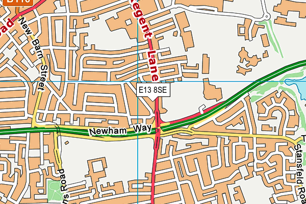 E13 8SE map - OS VectorMap District (Ordnance Survey)