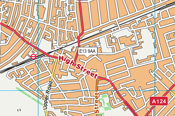 E13 9AA map - OS VectorMap District (Ordnance Survey)