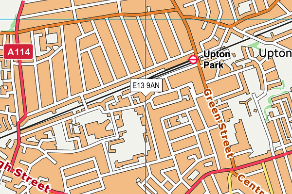 E13 9AN map - OS VectorMap District (Ordnance Survey)