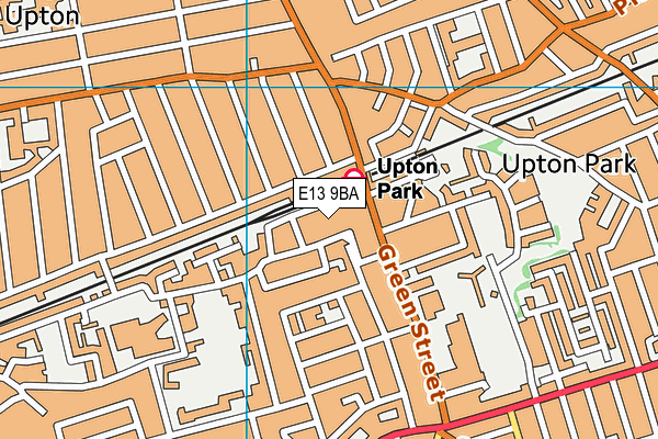 E13 9BA map - OS VectorMap District (Ordnance Survey)