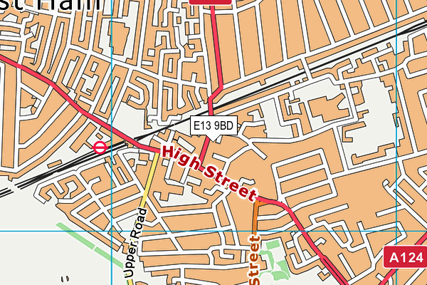 E13 9BD map - OS VectorMap District (Ordnance Survey)