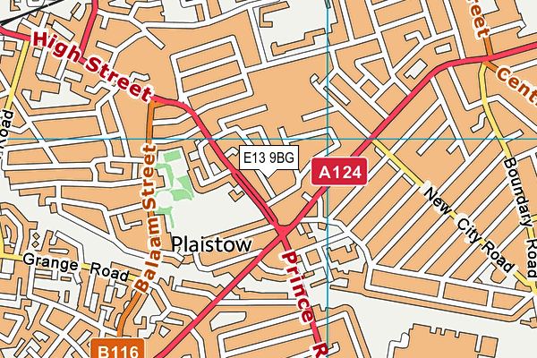 E13 9BG map - OS VectorMap District (Ordnance Survey)