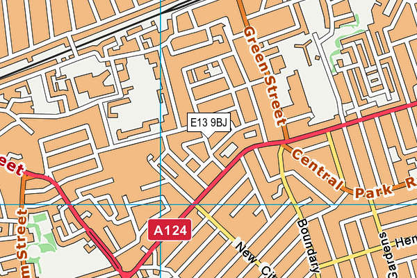 E13 9BJ map - OS VectorMap District (Ordnance Survey)