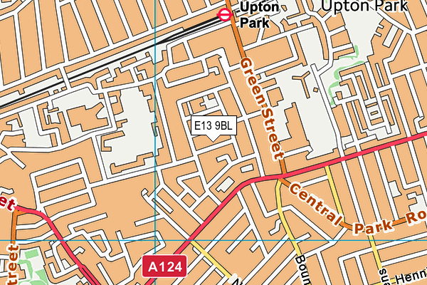 E13 9BL map - OS VectorMap District (Ordnance Survey)