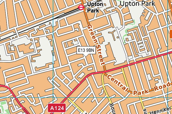 E13 9BN map - OS VectorMap District (Ordnance Survey)