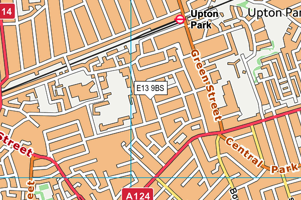 E13 9BS map - OS VectorMap District (Ordnance Survey)