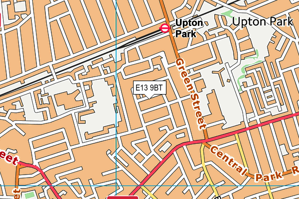E13 9BT map - OS VectorMap District (Ordnance Survey)
