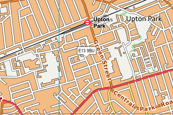 E13 9BU map - OS VectorMap District (Ordnance Survey)
