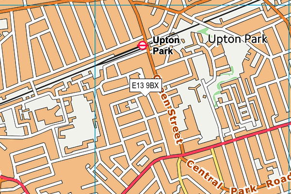 E13 9BX map - OS VectorMap District (Ordnance Survey)