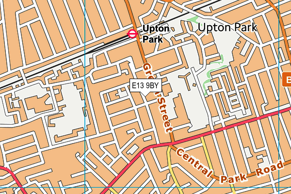 E13 9BY map - OS VectorMap District (Ordnance Survey)