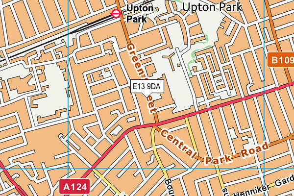 E13 9DA map - OS VectorMap District (Ordnance Survey)