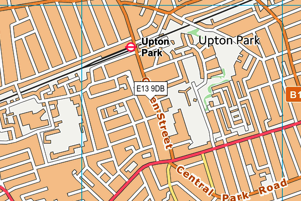 E13 9DB map - OS VectorMap District (Ordnance Survey)