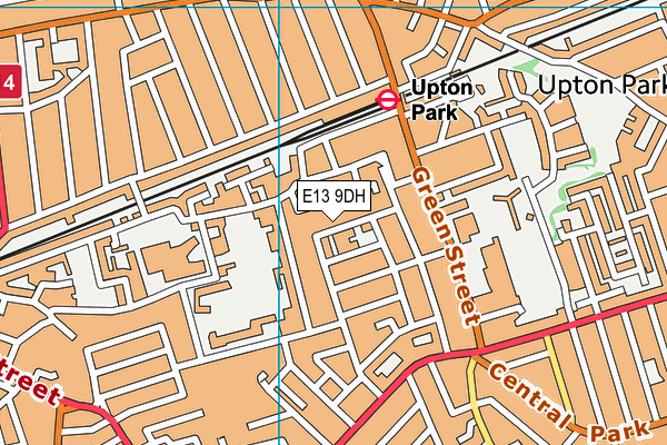 E13 9DH map - OS VectorMap District (Ordnance Survey)