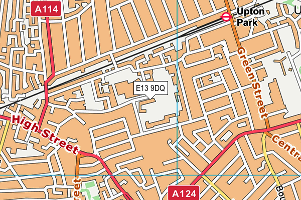 E13 9DQ map - OS VectorMap District (Ordnance Survey)