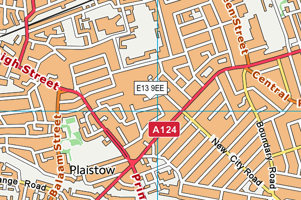 E13 9EE map - OS VectorMap District (Ordnance Survey)