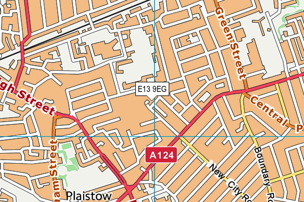 E13 9EG map - OS VectorMap District (Ordnance Survey)