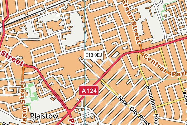 E13 9EJ map - OS VectorMap District (Ordnance Survey)