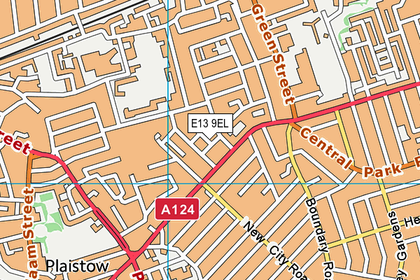 E13 9EL map - OS VectorMap District (Ordnance Survey)