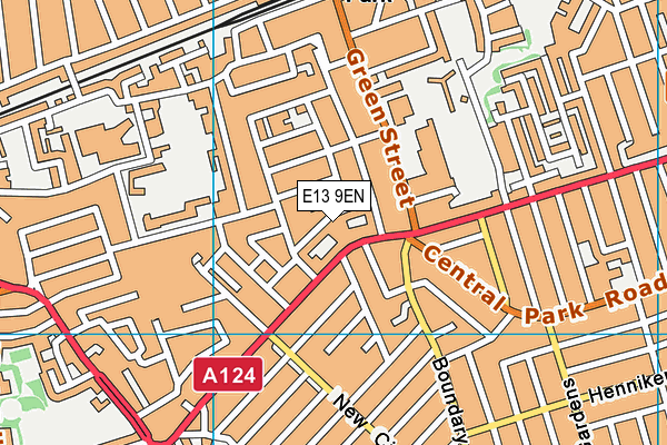 E13 9EN map - OS VectorMap District (Ordnance Survey)