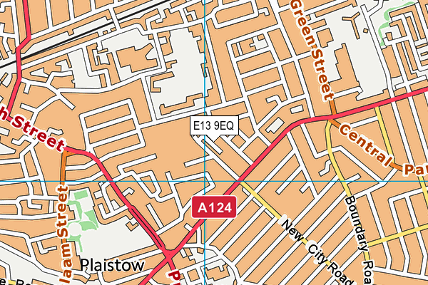 E13 9EQ map - OS VectorMap District (Ordnance Survey)