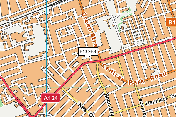 E13 9ES map - OS VectorMap District (Ordnance Survey)