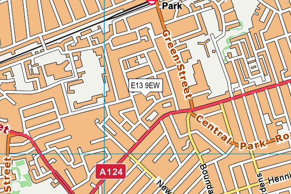 E13 9EW map - OS VectorMap District (Ordnance Survey)