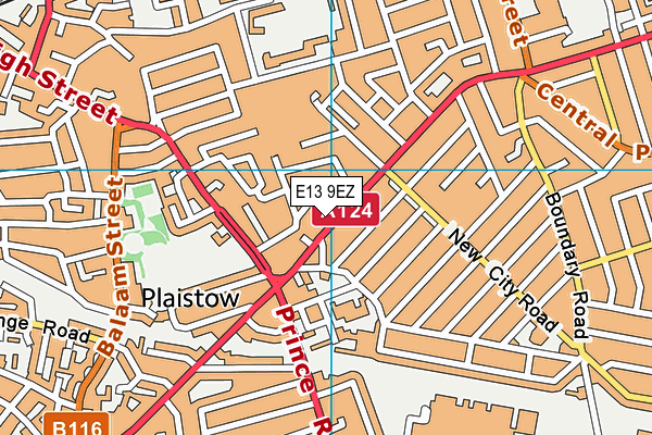 Barking Road Community Centre map (E13 9EZ) - OS VectorMap District (Ordnance Survey)