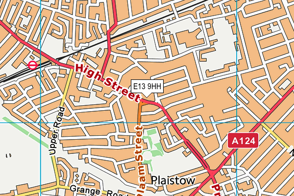 E13 9HH map - OS VectorMap District (Ordnance Survey)