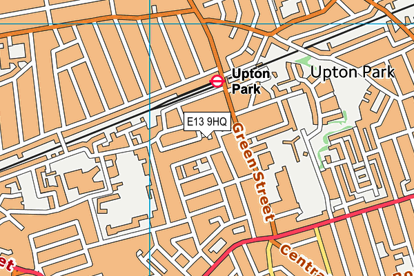 E13 9HQ map - OS VectorMap District (Ordnance Survey)