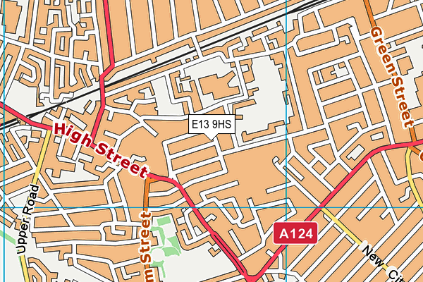 E13 9HS map - OS VectorMap District (Ordnance Survey)