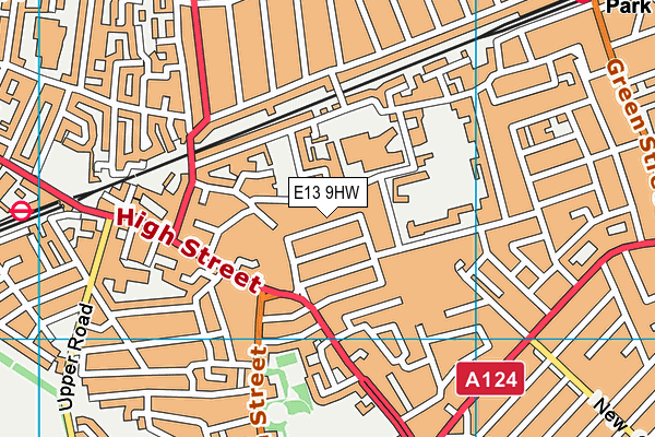 E13 9HW map - OS VectorMap District (Ordnance Survey)