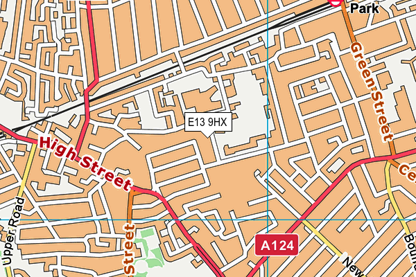 E13 9HX map - OS VectorMap District (Ordnance Survey)