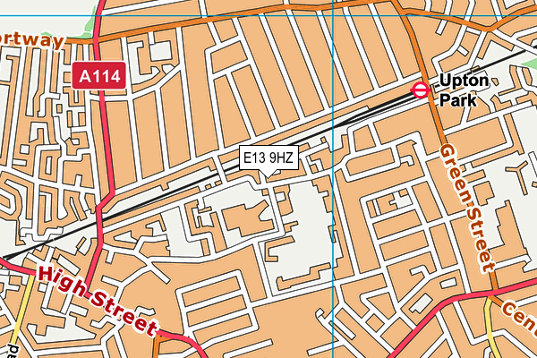 E13 9HZ map - OS VectorMap District (Ordnance Survey)