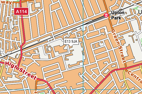 E13 9JA map - OS VectorMap District (Ordnance Survey)