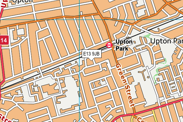 E13 9JB map - OS VectorMap District (Ordnance Survey)