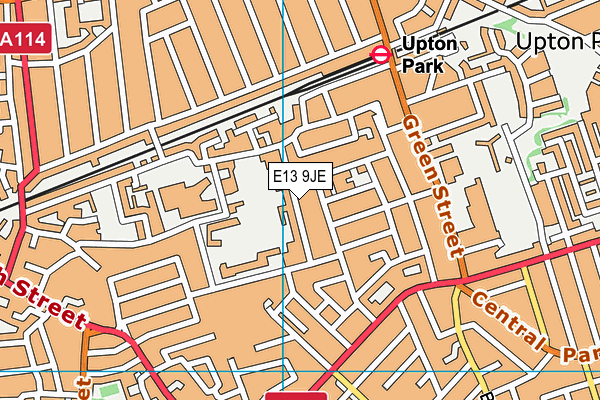 E13 9JE map - OS VectorMap District (Ordnance Survey)