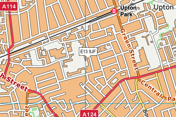 E13 9JF map - OS VectorMap District (Ordnance Survey)
