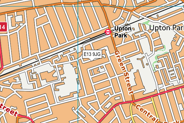 E13 9JG map - OS VectorMap District (Ordnance Survey)