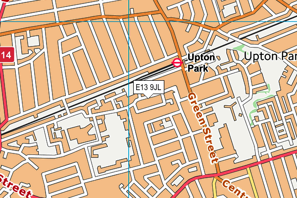 E13 9JL map - OS VectorMap District (Ordnance Survey)