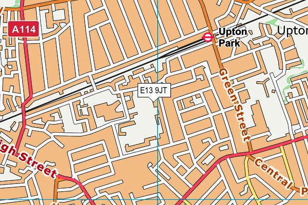 E13 9JT map - OS VectorMap District (Ordnance Survey)